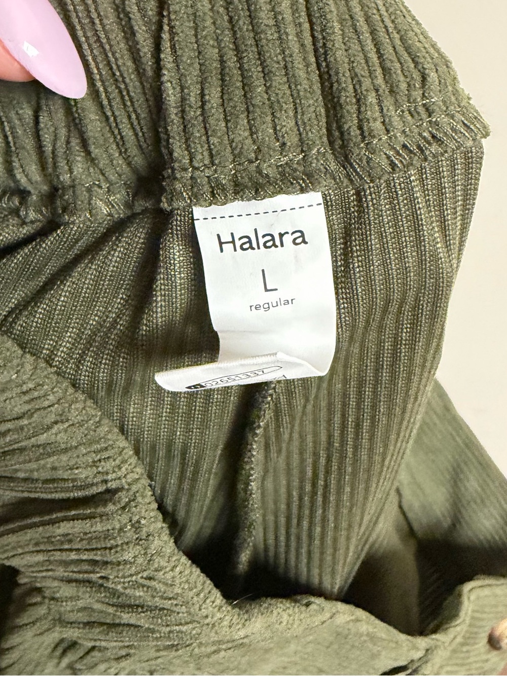 NWT Halara Mid Rise Zipper Pocket Corduroy Casual Pants Size Large - Picture 13 of 13